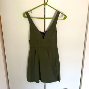 Express green mini dress